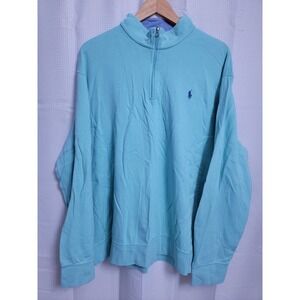 Polo Ralph Lauren Blue Half-Zip Pullover Sweater Men's XXL